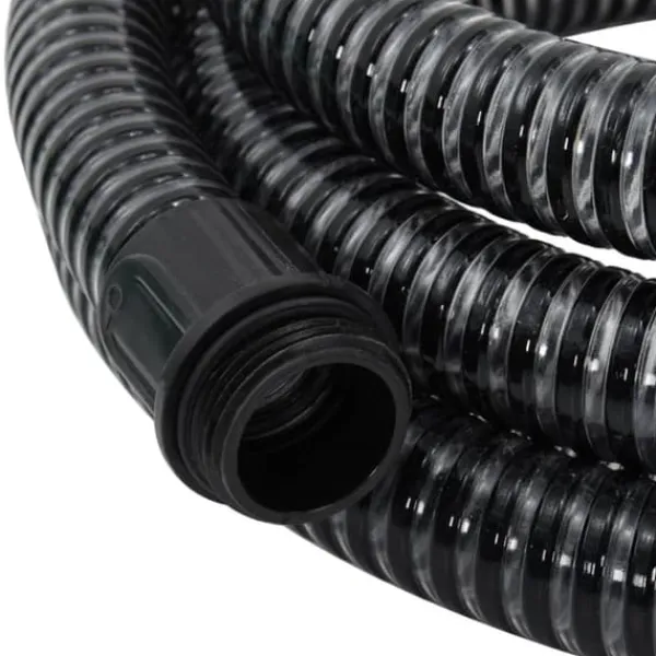 vidaXL Vanding^sugeslange med messingkoblinger 1,1" 4 m PVC sort - Haveslanger