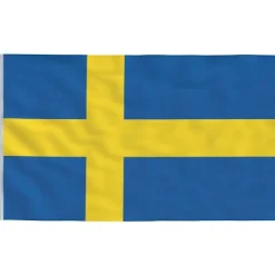 vidaXL Flag & Vindposer^Sverige flag og flagstang 6,23 m aluminium