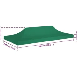 vidaXL Telte & Lysthuse^tag til festtelt 6x3 m 270 g/m² grøn - Festtelte & havepavilloner – tage
