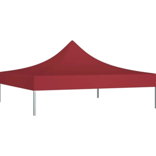 vidaXL Telte & Lysthuse^tag til festtelt 3x3 m 270 g/m² bordeauxfarvet - Festtelte & havepavilloner – tage