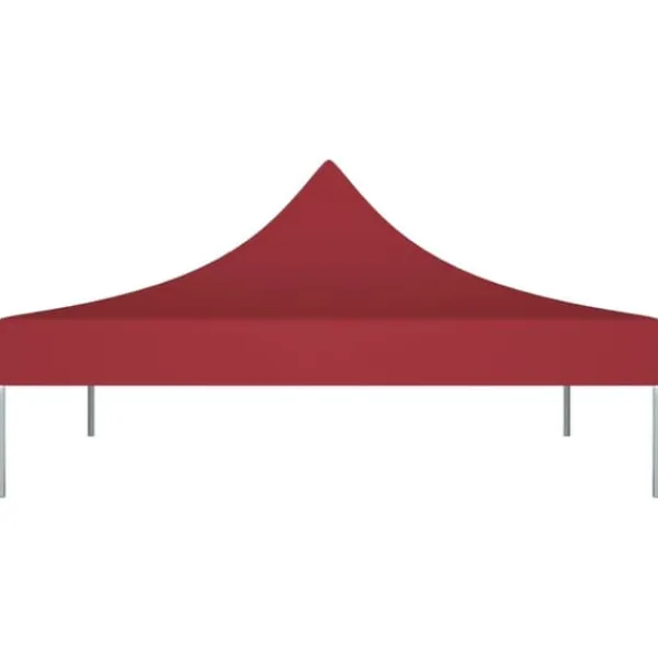 vidaXL Telte & Lysthuse^tag til festtelt 3x3 m 270 g/m² bordeauxfarvet - Festtelte & havepavilloner – tage