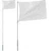 vidaXL Flag & Vindposer^teleskopflagstang 5,5 m aluminium sølvfarvet
