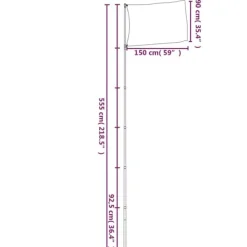Outlet Tjekkiet flag og flagstang 5,55 m aluminium Flag & Vindposer
