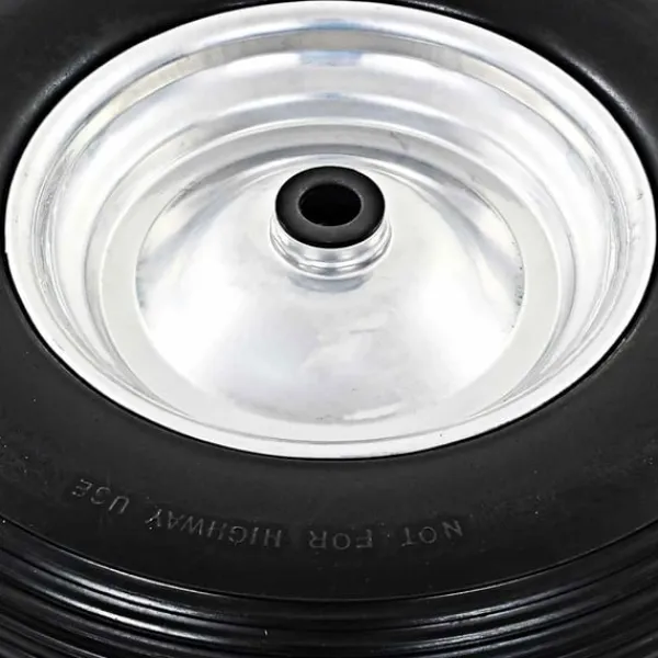 Outlet trillebørshjul med aksel 2 stk. massivt PU 4.00-8 390 mm Haveværktøj