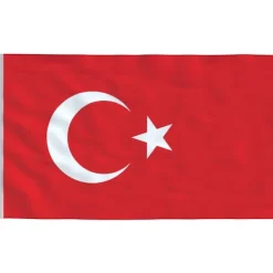 vidaXL Flag & Vindposer^Tyrkiet flag og flagstang 5,55 m aluminium
