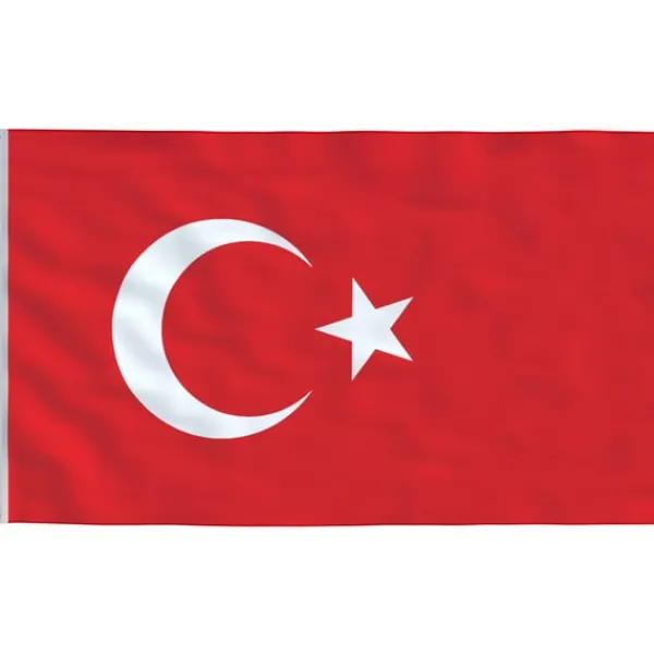 vidaXL Flag & Vindposer^Tyrkiet flag og flagstang 5,55 m aluminium