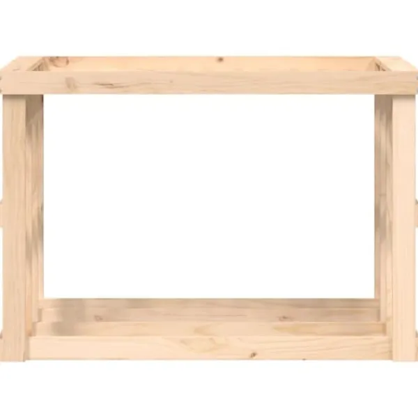 vidaXL Tilbehør Til Brændeovne & Pejse^udendørs brændestativ 108x52x74 cm massivt fyrretræ - Brændekurve