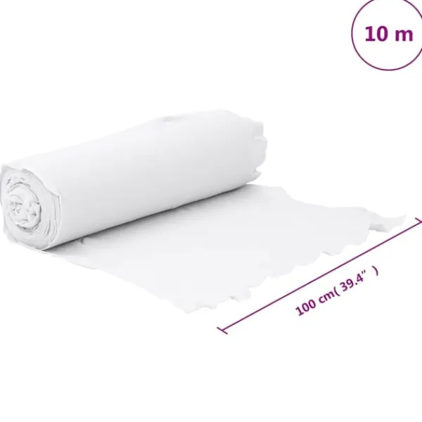 vidaXL Haveduge^ukrudtsdug 1x10 m polyesterfibre hvid
