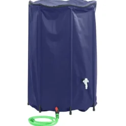 vidaXL Regntønder^vandtank med hane sammenfoldelig 1000 l PVC - Vandingsartikler