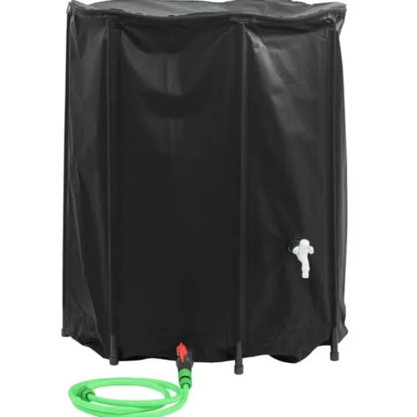 Outlet vandtank med hane sammenfoldelig 1250 l PVC - Vandingsartikler Regntønder