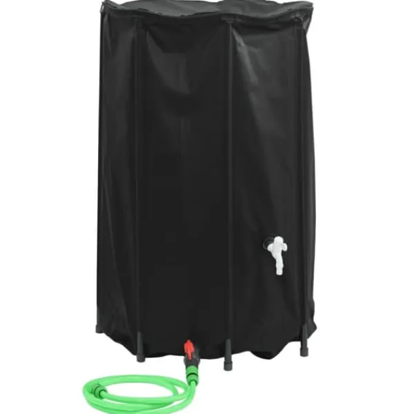 vidaXL Regntønder^vandtank med hane sammenfoldelig 500 l PVC - Vandingsartikler