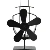 Outlet varmedrevet ovnventilator 5 blade sort - Brændekomfur – blæsere Tilbehør Til Brændeovne & Pejse