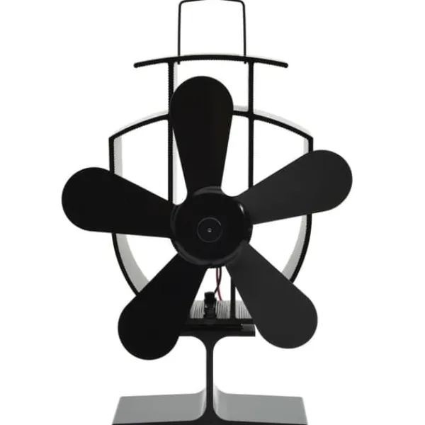 Outlet varmedrevet ovnventilator 5 blade sort - Brændekomfur – blæsere Tilbehør Til Brændeovne & Pejse