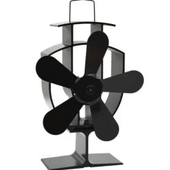 Outlet varmedrevet ovnventilator 5 blade sort - Brændekomfur – blæsere Tilbehør Til Brændeovne & Pejse