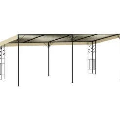 vidaXL Telte & Lysthuse^vægmonteret pavillon 6x3x2,5 m cremefarvet - Festtelte & havepavilloner