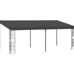 Best vægmonteret pavillon 3x6 m stof antracitgrå - Festtelte & havepavilloner Telte & Lysthuse