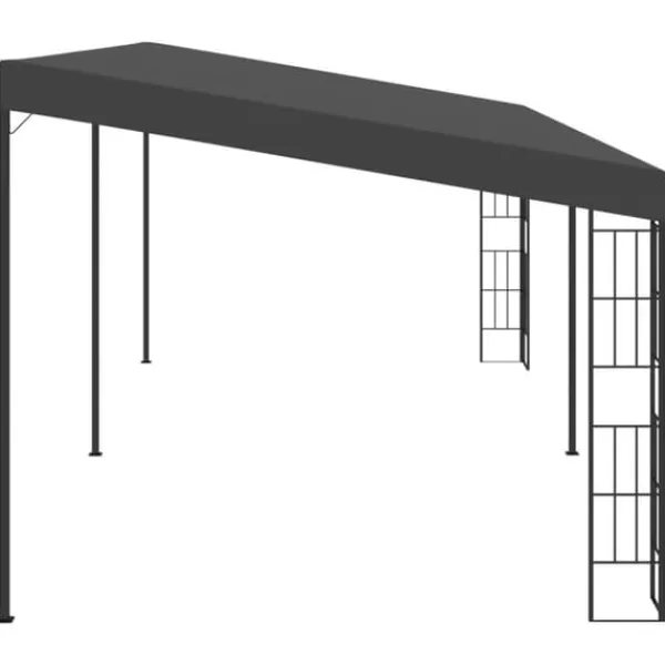 Best vægmonteret pavillon 3x6 m stof antracitgrå - Festtelte & havepavilloner Telte & Lysthuse