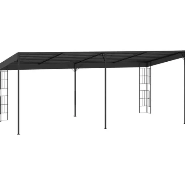 Best vægmonteret pavillon 3x6 m stof antracitgrå - Festtelte & havepavilloner Telte & Lysthuse