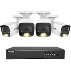 Sikkerhedsmonitorer & Videokameraer^Videoovervågningssystem, 8CH, 5MP opløsning, 30m kabel længde,4T, 8CH DVR 4Pcs Kits