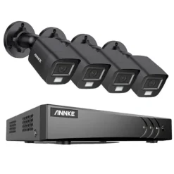 Sikkerhedsmonitorer & Videokameraer^Videoovervågningssystem, 8CH, 5MP opløsning, 30m kabel længde,8CH DVR 4Pcs Kits-a, 4T