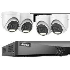 New Videoovervågningssystem, 8CH, 5MP opløsning, 30m kabel længde,2T, 8CH DVR 4Pcs Kits Sikkerhedsmonitorer & Videokameraer