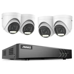 New Videoovervågningssystem, 8CH, 5MP opløsning, 30m kabel længde,2T, 8CH DVR 4Pcs Kits Sikkerhedsmonitorer & Videokameraer