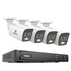 Sikkerhedsmonitorer & Videokameraer^Videoovervågningssystem, 8MP opløsning, Power Over Ethernet,I91DH 8mp 4stk Mic, 2T
