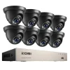 Sikkerhedsmonitorer & Videokameraer^Videoovervågningssystem, 1080p opløsning, 8CH DVR, , 8CH DVR x 8 Cameras, None