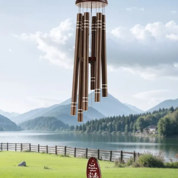 Vinddekoration^Vindklokker i Aluminium, 1067 mm Memorial, Dyb Tone, Velegnet til Udendørs Brug, Holdbar og Æstetisk Design