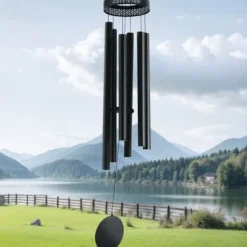 Vinddekoration^Vindspil, 147,3x23 cm, Sort, Aluminium
