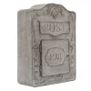 New Vintage postkasse - Vægmonteret postkasse - Hegn-/Vægmontering - Præget metal - Udendørs - Med låg - Mål 26×9,5×34 cm - Grå Postkasser & Brevindkast