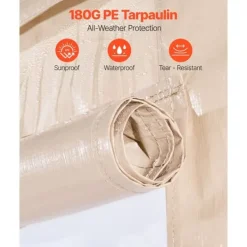 Telte & Lysthuse^Vinteropavillonoverdækning 3,66 x 6,10 m, dobbeltlags, med sidedøre, netvinduer, PE opbevaring, pavilloner ikke inkluderet