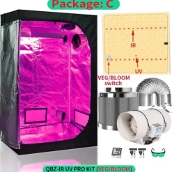 Online Væksttelt, energieffektive LED-lys, holdbar konstruktion,Sæt C-a, 50x50x100cm sæt Kit Til Plante- & Urtedyrkning