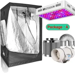Best Væksttelt, Fuldspektret LED, Energi Effektivt System,120x120x200 sæt, Sæt A Kit Til Plante- & Urtedyrkning