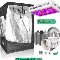 Discount Væksttelt, Fuldspektret LED, Energi Effektivt System,90x60x135cm sæt, Sæt A Kit Til Plante- & Urtedyrkning