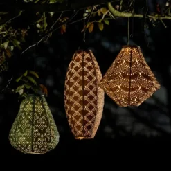 Hot Havelampe - Solar - Solcelle | Luna Drop | 400x200mm | LED | Ice Havedekorationer