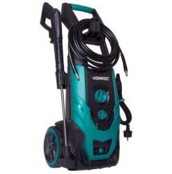 Vonroc Havemaskiner^Højtryksrenser - 2200W | 170 bar, 450 l/t, sæbebeholder, spraypistol, turbo- og justerbar lanse, 8m slange, til bil og terrasse