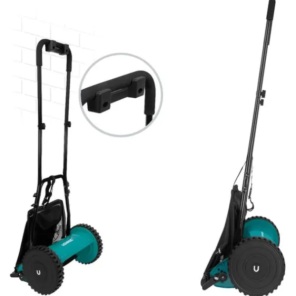 Discount Plæneklipper - Håndskubber - Manuel - 300 mm | 14L | 4 justerbare højdeindstillinger | inkl. vægbeslag Havemaskiner