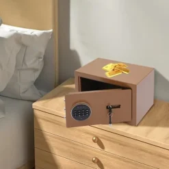 Pengeskabe^Værdiboks - Mini pengeskab - Digitalt kodelås - Reservenøgler - Til hjem og kontor - Grøn