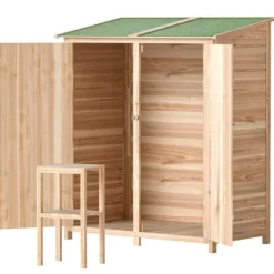 Skure, Garager & Carports^Værktøjsskur med bord, Tällved, 140 x 75 x 157 cm