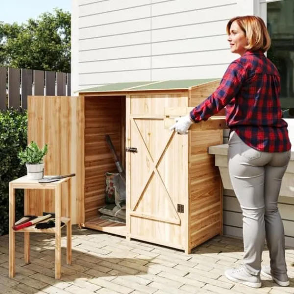 Best Værktøjsskur med bord, Tällved, 140 x 75 x 157 cm Skure, Garager & Carports