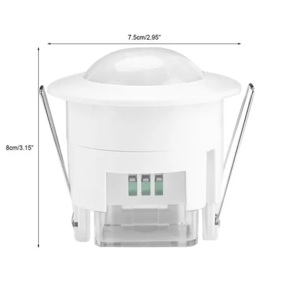 Bevægelsesdetektorer^110V-240V Justerbar Kropsbevægelse Bevægelse Loft Infrarød Sensor Detektor Lyspære Afbryder