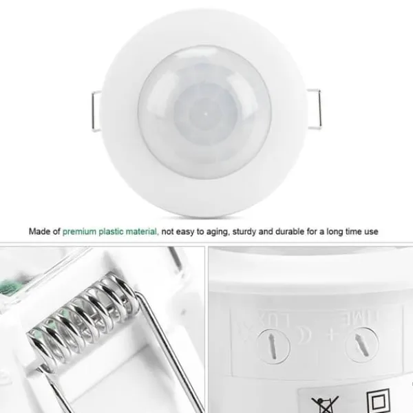 Bevægelsesdetektorer^110V-240V Justerbar Kropsbevægelse Bevægelse Loft Infrarød Sensor Detektor Lyspære Afbryder