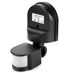 Outlet 110V-240V justerbar PIR kropsbevægelse infrarød sensor detektor lyspære afbryder (sort) Bevægelsesdetektorer