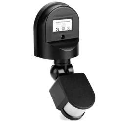 Outlet 110V-240V justerbar PIR kropsbevægelse infrarød sensor detektor lyspære afbryder (sort) Bevægelsesdetektorer