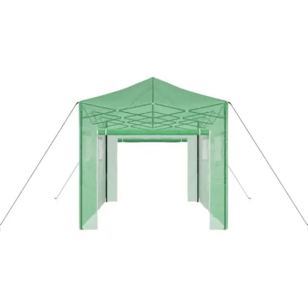 Best Walk-in drivhus med stålramme - Industrielt design | Størrelse: 280x410x315 cm | Farve: Grøn Drivhus