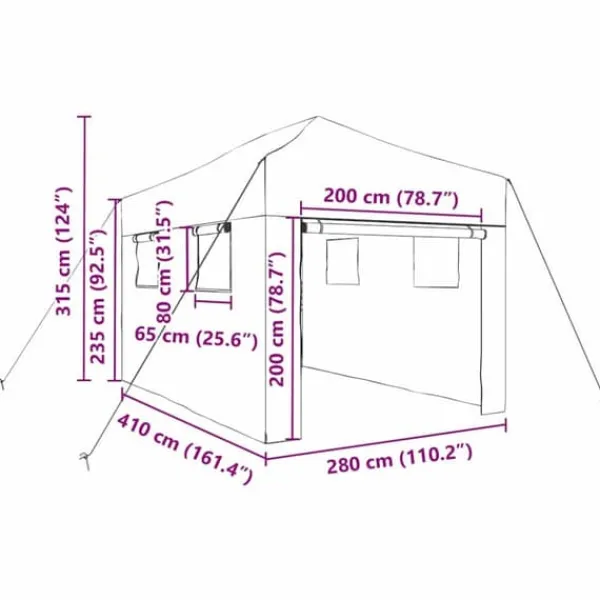 Best Walk-in drivhus med stålramme - Industrielt design | Størrelse: 280x410x315 cm | Farve: Grøn Drivhus