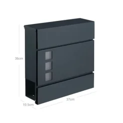 Wall Letterbox - Letterbox - Med avisboks - med lås - Anthriciet Postkasser & Brevindkast