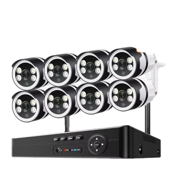Clearance WiFi Overvågningskamera System, 3MP/5MP Opløsning, Nattesyn,8CH 8 Kamera 3MP, 3T Indbygget HDD Sikkerhedsmonitorer & Videokameraer