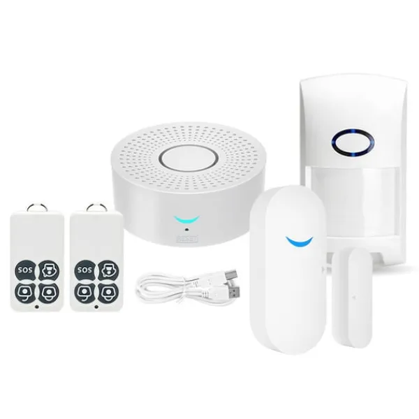 Discount WiFi Smart Home Security Alarm System med sensorer Hjemmealarmsystemer